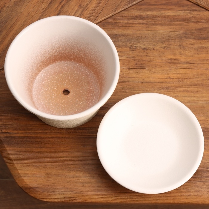 Горшок цветочный Горшок цветочный "Мессина" с подставкой 1,4 л