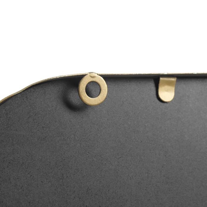 Декор настенный металл с зеркалом  Декор настенный металл с зеркалом "Орхидеи в листьях" 55,2х55,2х8,3 см