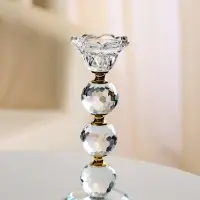 Стеклянный подсвечник на 1 свечу &laquo;Цветочек с тремя шарами&raquo;, 18&times;7&times;7 см