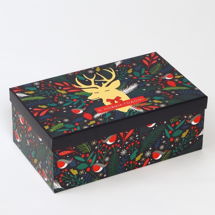 Набор коробок подарочных 15 в 1 «Европейский», 12 х 7 х 4 см - 46,6 х 35,2 х 17.5 см, Новый год