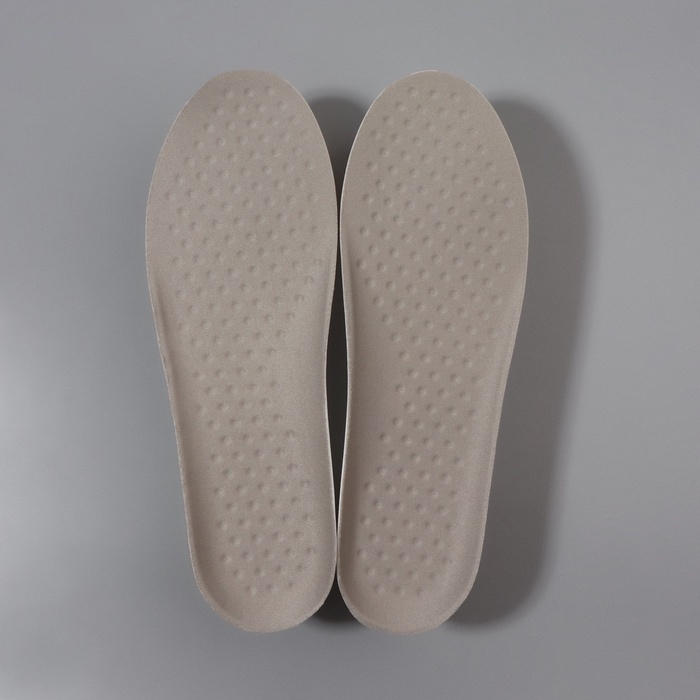 Стельки для обуви, универсальные, р-р RU до 45 (р-р Пр-ля до 46), 28,5 см, пара, цвет серый Стельки для обуви, универсальные, р-р RU до 45 (р-р Пр-ля до 46), 28,5 см, пара, цвет серый