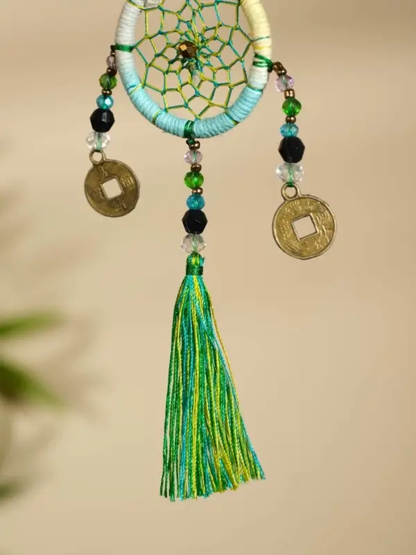 Брелок &laquo;Ловец снов&raquo;, 4&times;15 см, жёлто-голубой