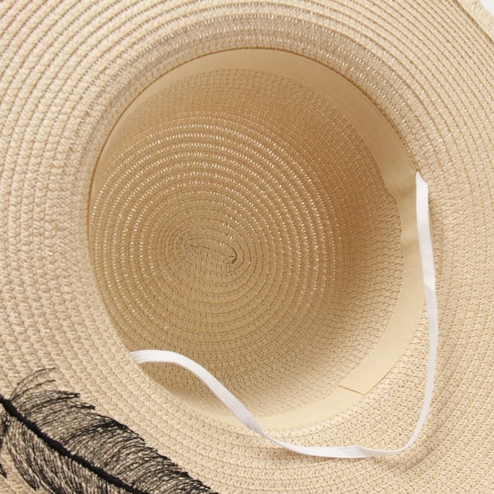 Шляпа женская MINAKU, цвет молочный, р-р 58