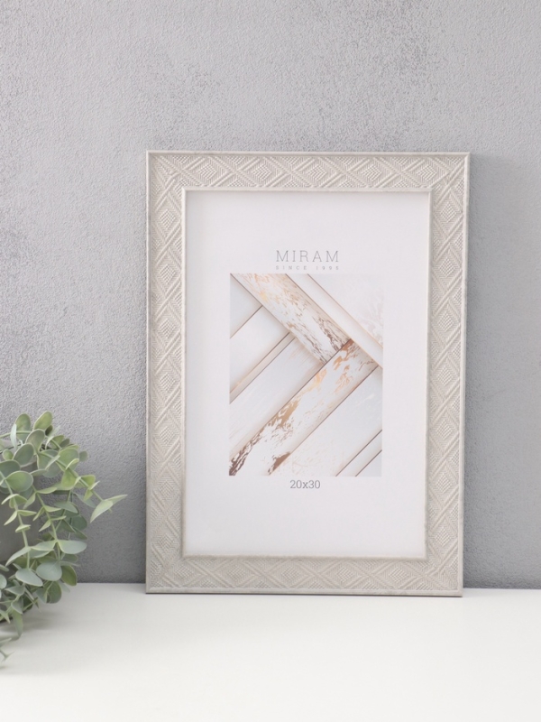 Фоторамка пластик Фоторамка пластик "МИРАМ" 20х30 см, серый