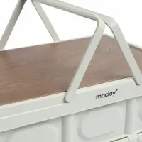 Стол - корзина maclay 2 в 1, складная, 30 л, 44&times;30&times;24/6 см, светло-серая