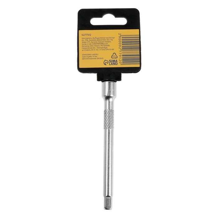 Удлинитель для воротка ТУНДРА, квадрат 1/4 Удлинитель для воротка ТУНДРА, квадрат 1/4", 100 мм, CrV