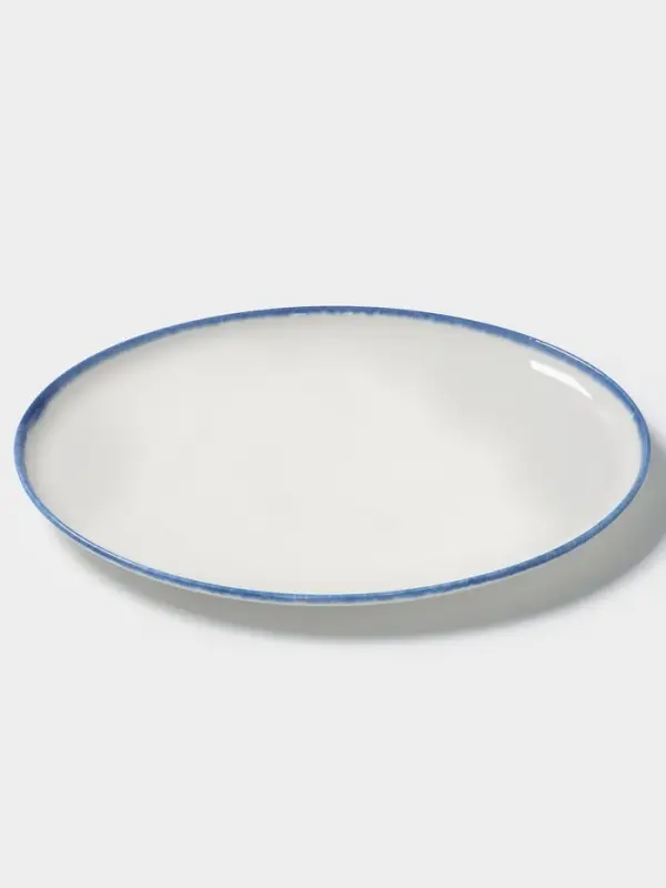 Блюдо сервировочное Magistro Blue Lagoon, 30.5&times;22.7&times;2.3 см, фарфор, белое