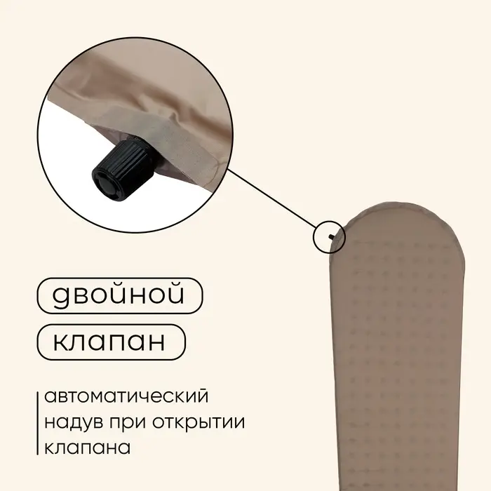 Матрас туристический maclay, 183&times;53&times;3 см, самонадувной