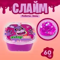 Слайм «Slime HERO. Роботы. Заяц», фиолетовый, 60 г Слайм «Slime HERO. Роботы. Заяц», фиолетовый, 60 г