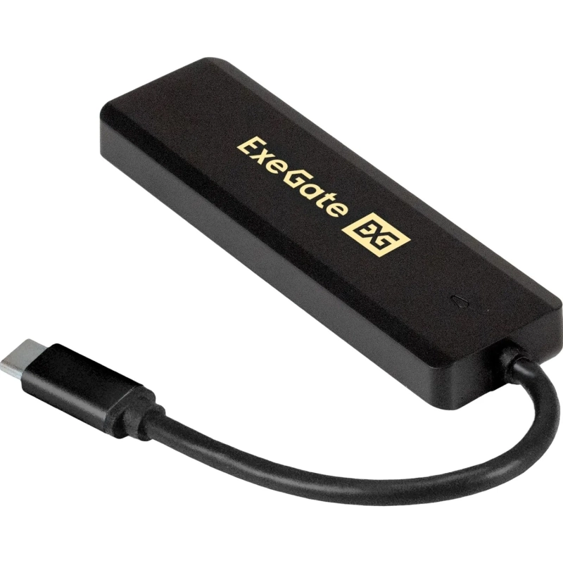 Концентратор USB хаб ExeGate (EX293986RUS)  DUB-4CP/1 4-в-1 черн