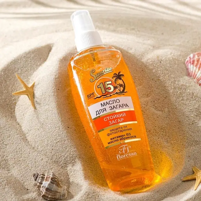 Масло для загара &laquo;Абрикосовый нектар&raquo;, с антиоксидантным действием, SPF 15, 135 мл