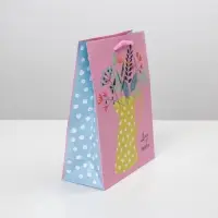 Пакет подарочный ламинированный, упаковка, With love, MS 18&times;23&times;8 см
