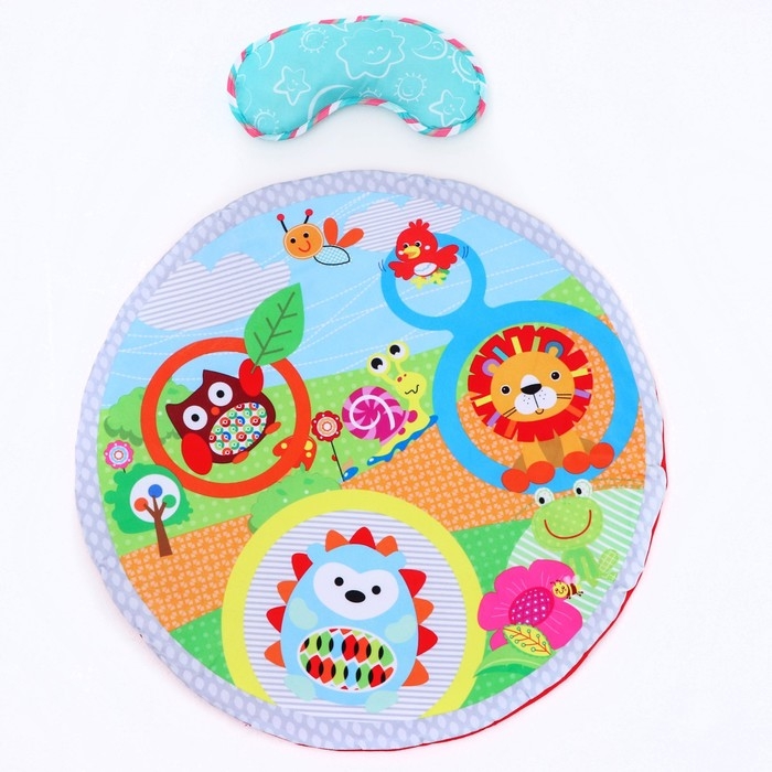 Развивающий коврик с дугами «Ежик на прогулке», 70x70 см, Крошка Я Развивающий коврик с дугами «Ежик на прогулке», 70x70 см, Крошка Я