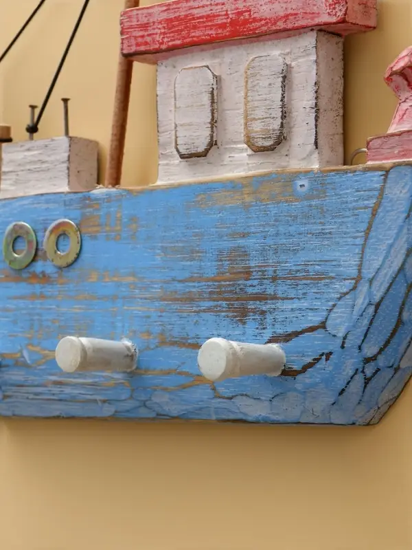 Вешалка Вешалка "Корабль" дерево 30х5х25 см