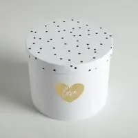 Набор коробок для цветов 4 в 1, упаковка подарочная, &laquo;Чёрно-белый&raquo;, 14&times;14&times;13 см - 20&times;20&times;17.5 см