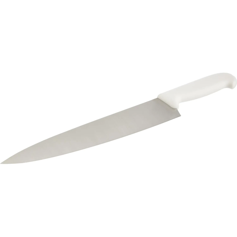 Нож поварской лез 300 мм  толщ 2 мм  3Cr13  белая пластиковая ручка