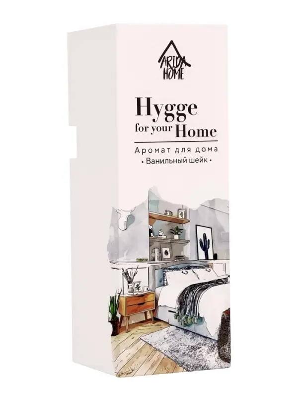 Диффузор ароматический с палочками Hygge Home Ванильный шейк, 50 мл