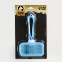 Пуходёрка Пижон Premium, 10&times;19 см, с каплями, с самоочисткой, облегчённая, пластик, голубая