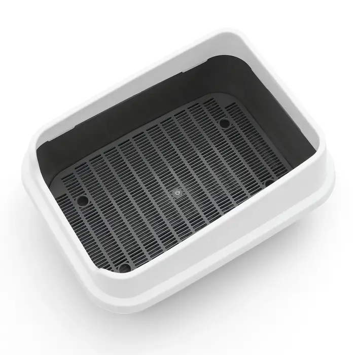 Туалет для кошек &laquo;Сима Люкс&raquo;, 30&times;39&times;19 см, с сеткой, с бортом, пластик, серый