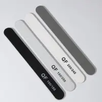 Набор пилок для ногтей, прямые, 100/180, 180/200, 200/240 грит, 18 см, 4 шт.