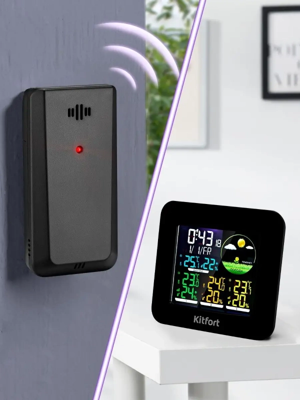 Метеостанция КТ-3321 термометр, погодная станция, часы Метеостанция КТ-3321 термометр, погодная станция, часы