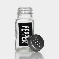 Набор для специй Доляна &laquo;Стиль&raquo;, 2 предмета: солонка 50 мл, перечница 50 мл, h=7 см, стекло