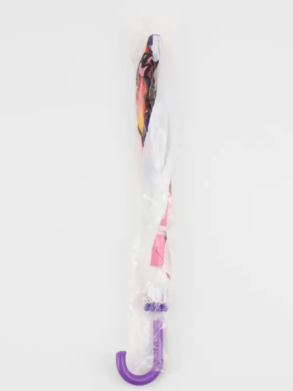 Зонт - трость детский &laquo;Единорог&raquo;, механический, фигурный, 8 спиц, R=35/45 см, d=70 см, розовый/белый