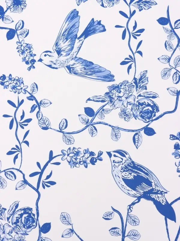 Пленка для цветов, "Весенний сад", бело-синий, 57х57 см