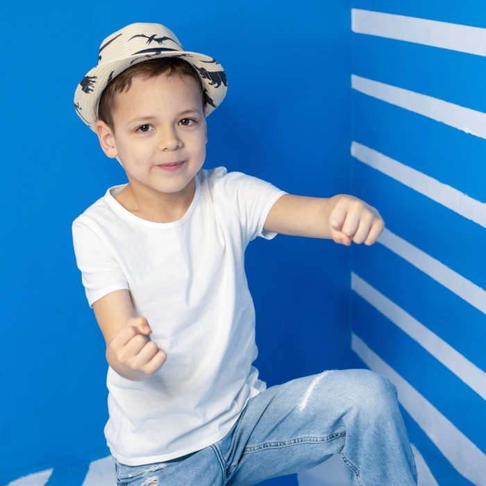 Панама детская соломенная для мальчика «Динозаврики», р-р 52-54 Панама детская соломенная для мальчика «Динозаврики», р-р 52-54