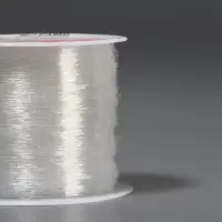 Нить для плетения, эластичная, 100&plusmn;1 м, d=0.4 мм, прозрачная