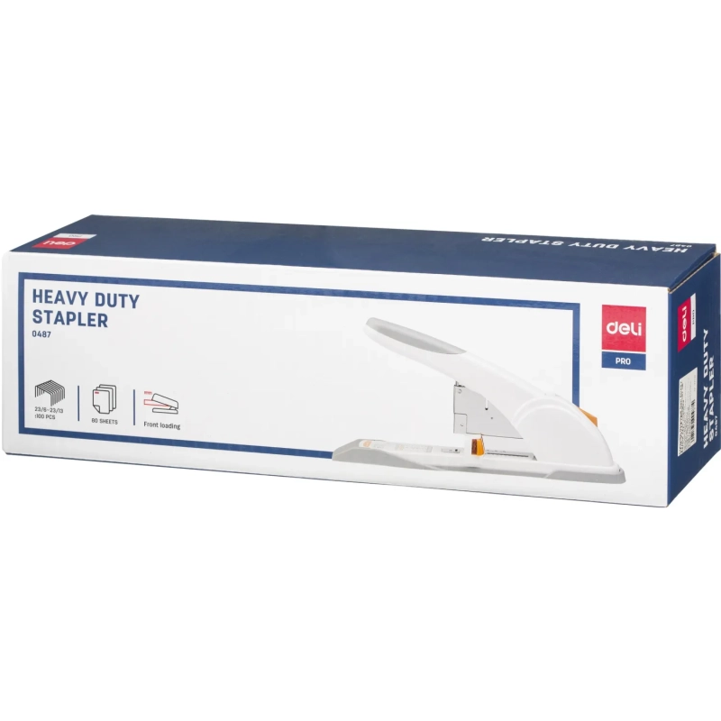 Степлер мощный Deli N23/6-23/13, до 80 листов, в картонной уп., ассорти