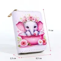 Кошелёк на молнии &laquo;Слоник&raquo;, белый