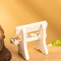Мебель для кукол &laquo;Скамейка с цветами&raquo;, 6.5&times;3.5&times;6 см, дерево, белая