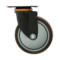 Колесо мебельное CAPPIO, d=125 мм, на площадке, поворотное, покрытие TPR