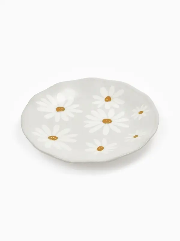Тарелка плоская &laquo;Ромашки&raquo;, d=21.5 см, керамика