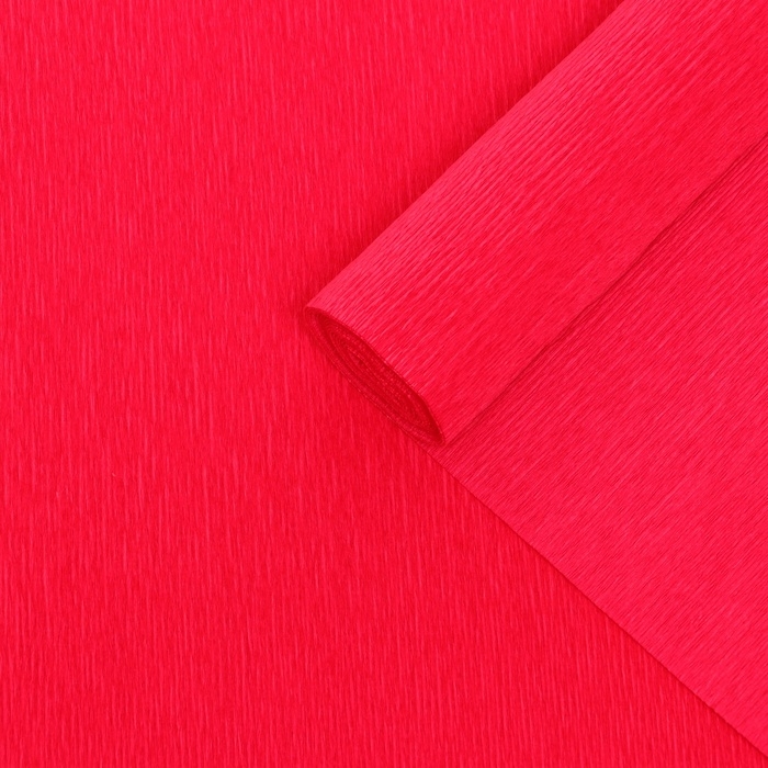 Бумага гофрированная, 589  Бумага гофрированная, 589 "Алый красный, 0,5 х 2,5 м