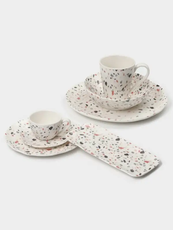 Набор кружек Magistro Terazzo, 350 мл, 2 шт., фарфор, белый