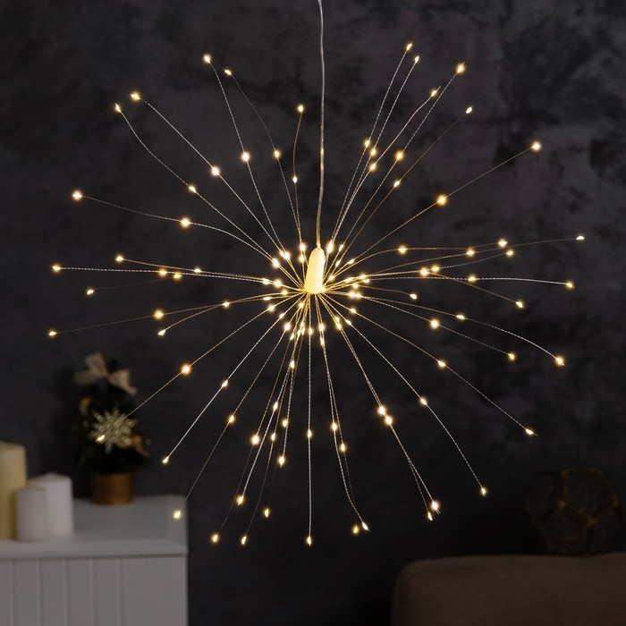 Фигура светодиодная  Фигура светодиодная "Салют", ААx4 (не в компл.), 120 LED, свечение теплоё белое