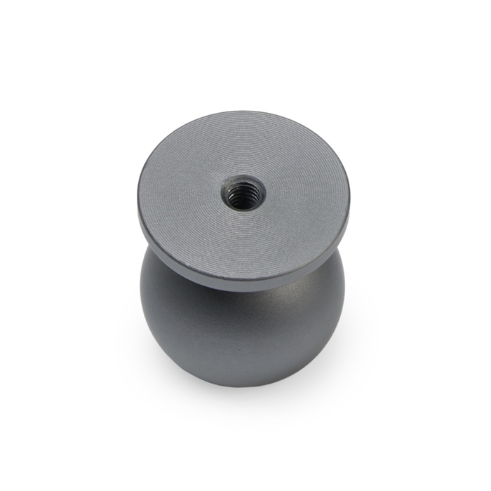 Ручка-кнопка CAPPIO RK146, d=25 мм, цвет графит, 8 шт.