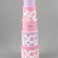 Набор шляпных коробок 5 в 1 &laquo;Нежные лилии&raquo;, 13 &times; 14 ‒ 19.5 &times; 22 см