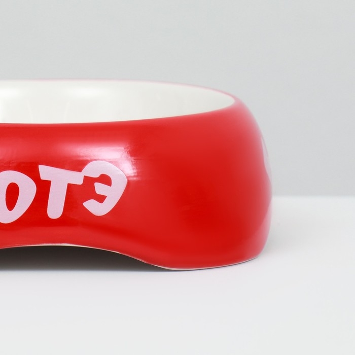 Миска керамическая  Миска керамическая "КОТЭ" 200 мл  13 х 4,5 см, красная