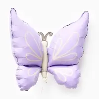 Воздушный шар фольгированный 37 "Нежная бабочка" сиреневый сатин