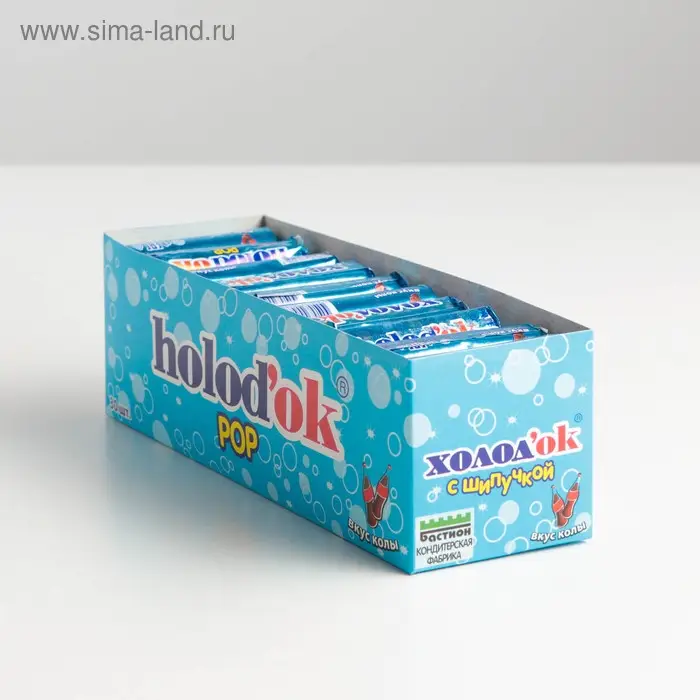 Конфеты &laquo;Холодок&raquo; с шипучкой со вкусом колы, в стике,15 г
