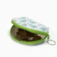 Кошелёк-монетница на молнии 11.5&times;3.5&times;8 см, с принтом, МИКС