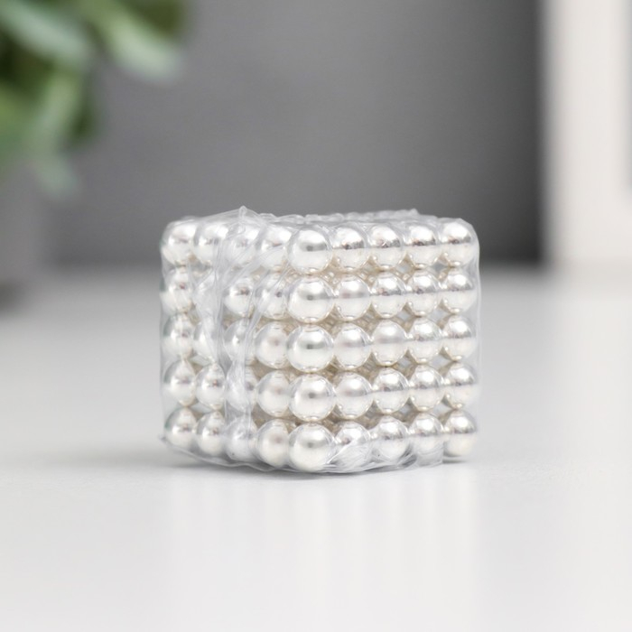 Антистресс магнит Антистресс магнит "Неокуб" 125 шариков d=0,5 см (серебро)