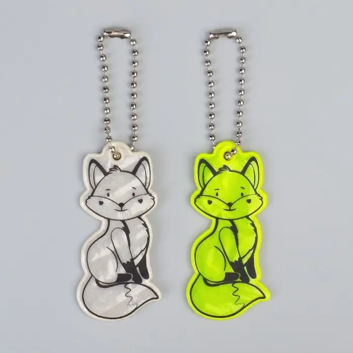 Светоотражающий элемент «Лиса», двусторонний, 3×5.8 см, МИКС Светоотражающий элемент «Лиса», двусторонний, 3×5.8 см, МИКС