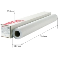 Бумага широкоформатная InkJet 80г 594ммх45м 50,8мм
