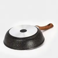 Сковорода KUKMARA Granit Ultra original, d=24 см, пластиковая ручка, антипригарное покрытие, литой алюминий, коричневая