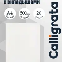 Папка с 20 вкладышами А4, 500 мкм, Calligrata, текстура &laquo;песок&raquo;, белая