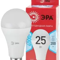 Лампа светодиодная LED 25 Вт 2000Лм 4000К груша нейтральный E27 220-240В LED A65-25W-840-E27 Red Line